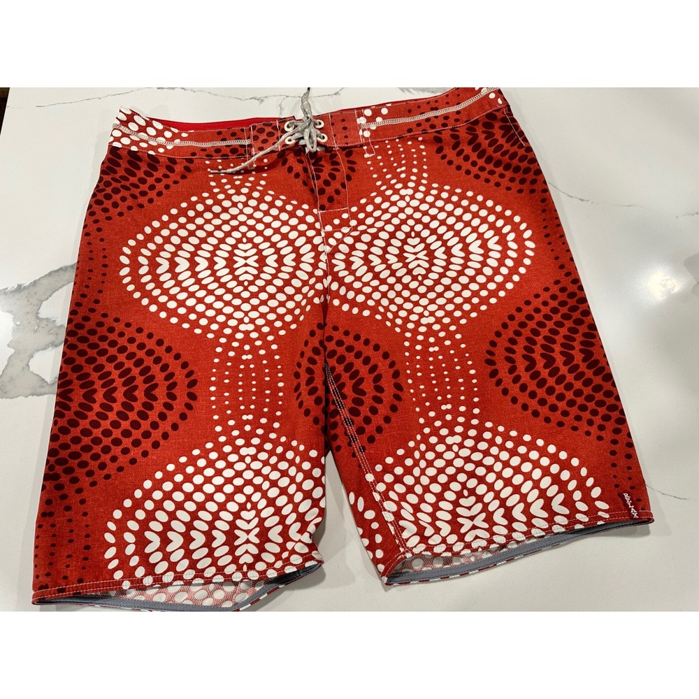 Tommy Bahama Relax Mens Board Shorts Red Abstract Print Size 38